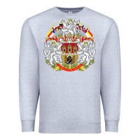 Heather Grey praha prague czech republic coat of arms ex czechoslovakia t shirt Premium Sweatshirt - ArtChic