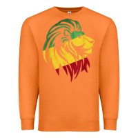 Carrot Lion of Judah Reggae, Rasta, Ethiopia Jamaican Roots Premium Sweatshirt - ArtChic