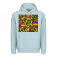 Blue Mist st patricks day horseshoe shamrock rainbow gold Premium Hoodie - RanaPortraitStore