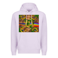 Lilac st patricks day horseshoe shamrock rainbow gold Premium Hoodie - RanaPortraitStore