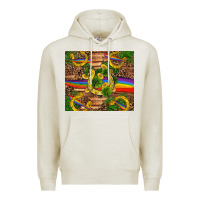 Oatmeal Heather st patricks day horseshoe shamrock rainbow gold Premium Hoodie - RanaPortraitStore