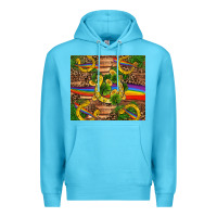Ocean Blue st patricks day horseshoe shamrock rainbow gold Premium Hoodie - RanaPortraitStore