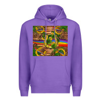 Purple st patricks day horseshoe shamrock rainbow gold Premium Hoodie - RanaPortraitStore