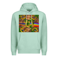 Seafoam st patricks day horseshoe shamrock rainbow gold Premium Hoodie - RanaPortraitStore