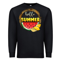 Black hello summer watermelon Premium Sweatshirt - JahusDesignShop