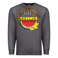 Charcoal Heather hello summer watermelon Premium Sweatshirt - JahusDesignShop