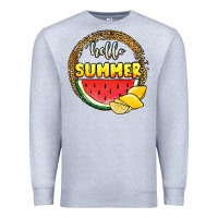Heather Grey hello summer watermelon Premium Sweatshirt - JahusDesignShop