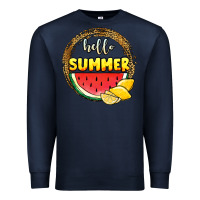 Navy hello summer watermelon Premium Sweatshirt - JahusDesignShop