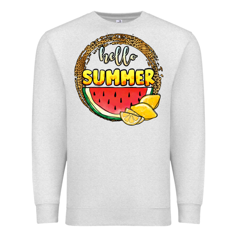 Hello Summer Watermelon Premium Sweatshirt by JahusDesignShop | Teevron