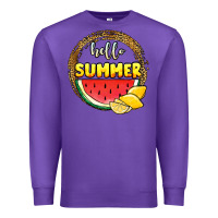 Purple hello summer watermelon Premium Sweatshirt - JahusDesignShop