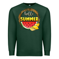 Sports Green hello summer watermelon Premium Sweatshirt - JahusDesignShop