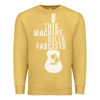 Antique Gold This Machine Kills Fascists Premium Sweatshirt - ArtChic