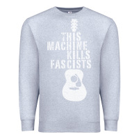 Heather Grey This Machine Kills Fascists Premium Sweatshirt - ArtChic