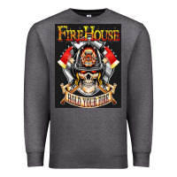 Charcoal Heather firehouse rock love Premium Sweatshirt - ArtChic