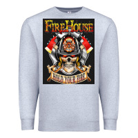 Heather Grey firehouse rock love Premium Sweatshirt - ArtChic