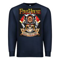 Navy firehouse rock love Premium Sweatshirt - ArtChic