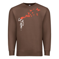 Chestnut banksy headshot butterfly Premium Sweatshirt - ArtChic