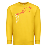 Lemon banksy headshot butterfly Premium Sweatshirt - ArtChic