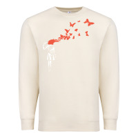 Sandshell banksy headshot butterfly Premium Sweatshirt - ArtChic