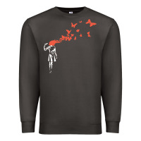 Smoke banksy headshot butterfly Premium Sweatshirt - ArtChic