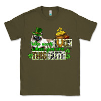 Army Green St. Patrick's cat who needs luck when you are this Classic Tee - CowGirlArtShop