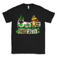 Black St. Patrick's cat who needs luck when you are this Classic Tee - CowGirlArtShop