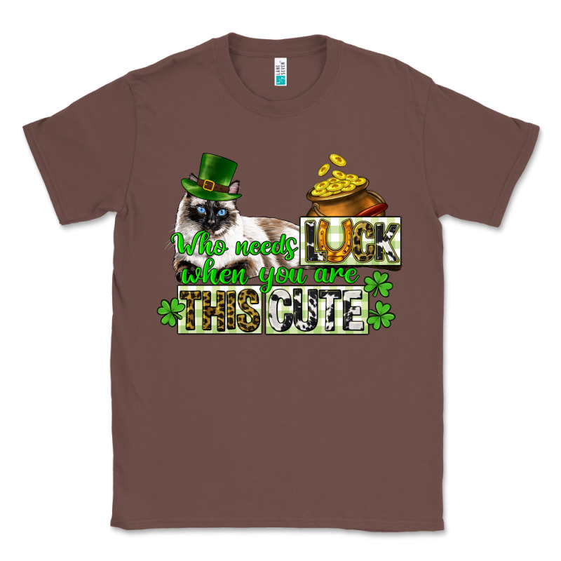 St. Patrick's Cat Who Needs Luck When You Are This Classic Tee by CowGirlArtShop | Teevron