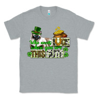 Heather Grey St. Patrick's cat who needs luck when you are this Classic Tee - CowGirlArtShop
