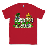 Red St. Patrick's cat who needs luck when you are this Classic Tee - CowGirlArtShop