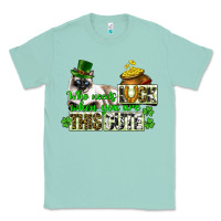 Seafoam St. Patrick's cat who needs luck when you are this Classic Tee - CowGirlArtShop