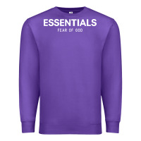 Purple fear of god essentials Premium Sweatshirt - ArtChic