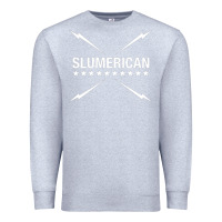 Heather Grey slumerican Premium Sweatshirt - ArtChic