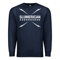Navy slumerican Premium Sweatshirt - ArtChic