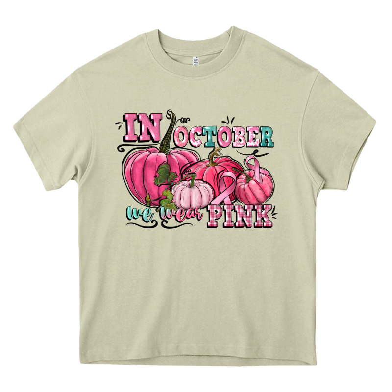 In October We Wear Pink Heavy Core Tee by CowGirlArtShop | Teevron