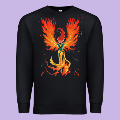 X-men Jean Grey Phoenix Cosmic Flames Premium Sweatshirt Designed By Artchic