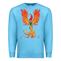 Ocean Blue X-Men Jean Grey Phoenix Cosmic Flames Premium Sweatshirt - ArtChic