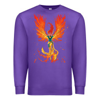 Purple X-Men Jean Grey Phoenix Cosmic Flames Premium Sweatshirt - ArtChic