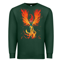 Sports Green X-Men Jean Grey Phoenix Cosmic Flames Premium Sweatshirt - ArtChic
