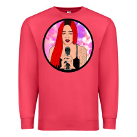 Cardinal red hair girl singing Premium Sweatshirt - ArtChic