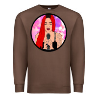 Chestnut red hair girl singing Premium Sweatshirt - ArtChic