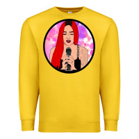 Lemon red hair girl singing Premium Sweatshirt - ArtChic
