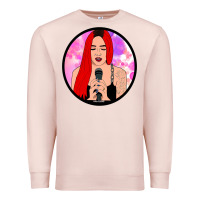 Pale Pink red hair girl singing Premium Sweatshirt - ArtChic