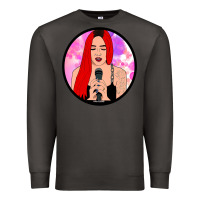 Smoke red hair girl singing Premium Sweatshirt - ArtChic