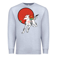 Heather Grey Okami Premium Sweatshirt - ArtChic
