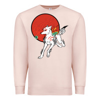 Pale Pink Okami Premium Sweatshirt - ArtChic