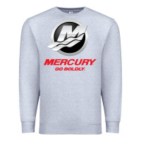 Heather Grey Mercury Marine Outboard Boat Premium Sweatshirt - ArtChic