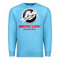 Ocean Blue Mercury Marine Outboard Boat Premium Sweatshirt - ArtChic