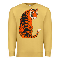 Antique Gold tiger Premium Sweatshirt - ArtChic