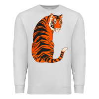 Dove Grey tiger Premium Sweatshirt - ArtChic