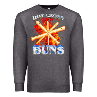 Charcoal Heather hot cross buns t shirt Premium Sweatshirt - ArtChic
